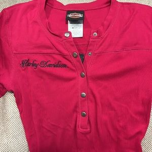 Harley Davidson women’s long sleeve ribbed tee Small